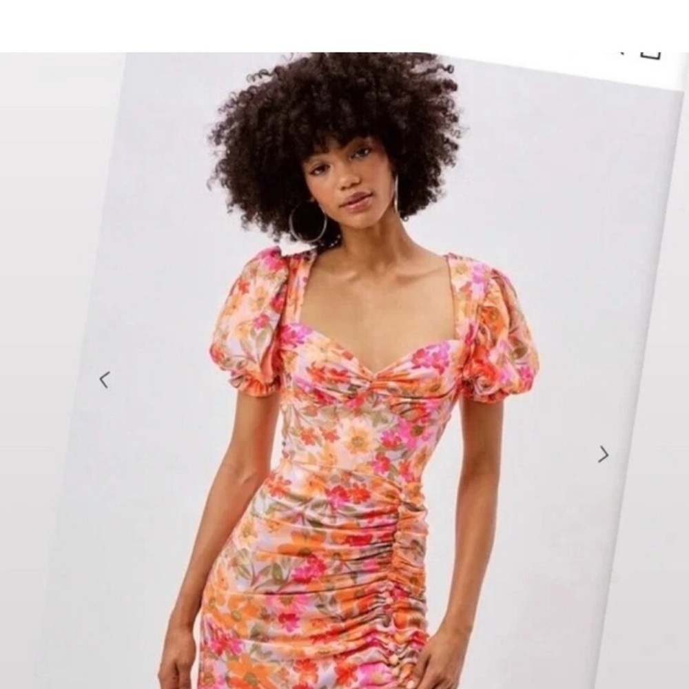 For love and lemons Jodi Floral Puff Sleeve Mini Dress